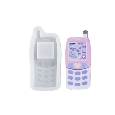 Molde de silicon celular kawaii shaker