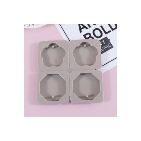 Molde de silicon flor y octagono para colgar