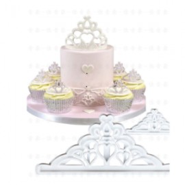 2 Moldes Plástico Para Hacer Corona De Princesa Cake Topper