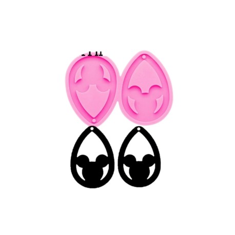 Molde de silicon aretes de mickey mouse estilo gota