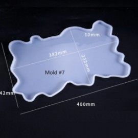 Molde de silicon rectangular geoda tamaño grande