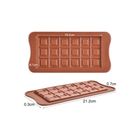 Molde de silicon chocolate barra v2