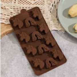 Molde de silicon chocolate en forma de unicornio