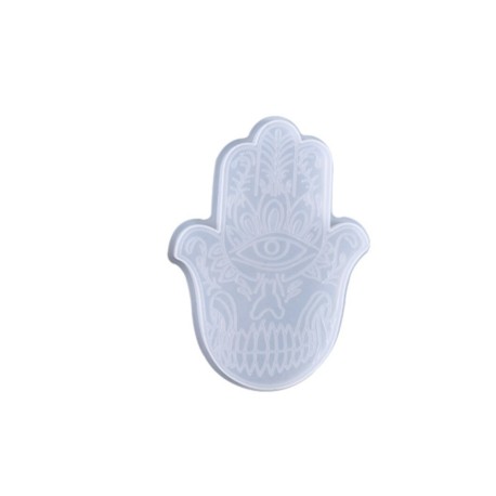 Molde Silicon Mano Hamsa De La Suerte Base Recipiente